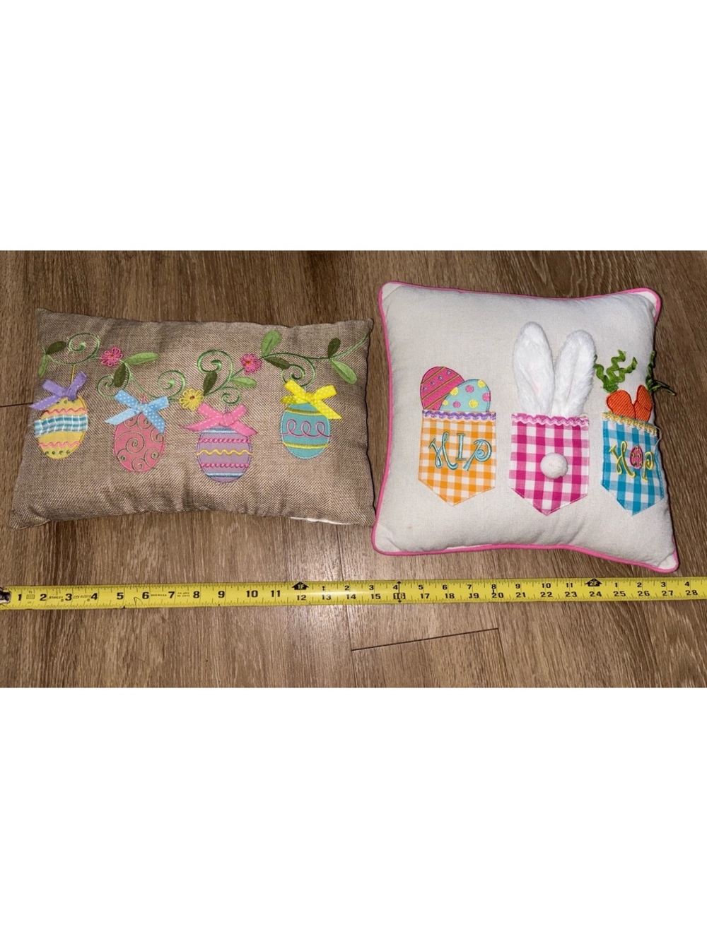 Easter Pillow Bundle Egg Bunny Spring Decor Farmhouse Set Colorful Accent